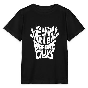 French fries - Stanley/Stella MINI CREATOR Kids’ T-Shirt - black - Front - Mikhail (115cm)