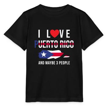 Porto Rico J'aime Porto Rico - T-shirt bio MINI CREATOR Stanley/Stella Enfant - noir - Devant - Mikhail (115cm)