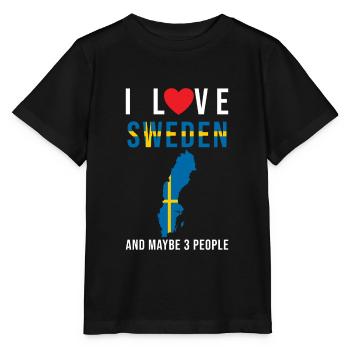 Schweden Ich liebe Schweden - Stanley/Stella Kinder T-Shirt MINI CREATOR  - Schwarz - Vorne - Mikhail (115cm)