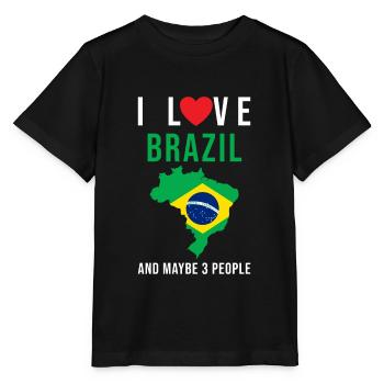 Brésil j'aime le Brésil - T-shirt bio MINI CREATOR Stanley/Stella Enfant - noir - Devant - Mikhail (115cm)