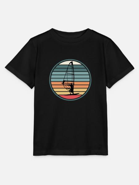 Windsurfen Windsurfer - Stanley/Stella Kinder T-Shirt MINI CREATOR  - Schwarz