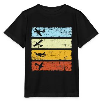 Modellflug Modellflieger retro vintage Modellflug - Stanley/Stella Kinder T-Shirt MINI CREATOR  - Schwarz - Vorne - Mikhail (115cm)