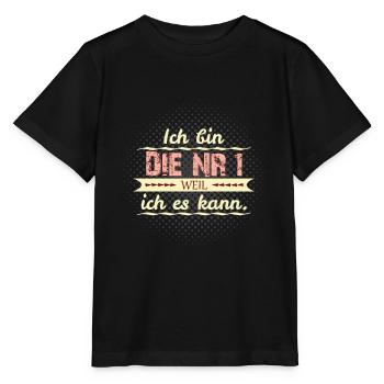 nummer 1 weil ich es kann - Stanley/Stella Kinder T-Shirt MINI CREATOR  - Schwarz - Vorne - Mikhail (115cm)