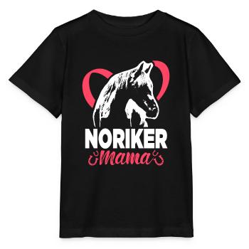 Noriker Mama Reiterin Dressurreiten Pferde Mädchen - Stanley/Stella Kinder T-Shirt MINI CREATOR  - Schwarz - Vorne - Mikhail (115cm)