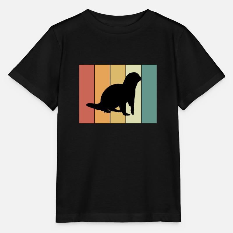 Loutres - T-shirt bio MINI CREATOR Stanley/Stella Enfant - noir