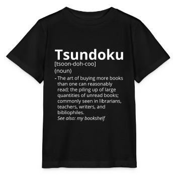 Tsundoku Definition Description - T-shirt bio MINI CREATOR Stanley/Stella Enfant - noir - Devant - Mikhail (115cm)