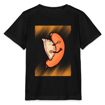 Pierogi KIELBASA Viande charcuterie raviolis - T-shirt bio MINI CREATOR Stanley/Stella Enfant - noir - Devant - Mikhail (115cm)
