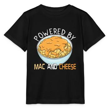 MAC AND CHEESE GIFT : alimenté par Mac and Cheese - T-shirt bio MINI CREATOR Stanley/Stella Enfant - noir - Devant - Mikhail (115cm)