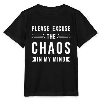 Chaos Crazy Confused funny saying - Stanley/Stella MINI CREATOR Kids’ T-Shirt - black - Front - Mikhail (115cm)