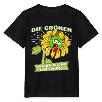DIE GRÜNEN WAREN MEINE HOFFNUNG. - Stanley/Stella Kinder T-Shirt MINI CREATOR  - Schwarz - Vorne - Mikhail (115cm)