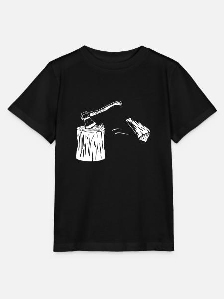 Holz Spalten Axt Geschenk - Stanley/Stella Kinder T-Shirt MINI CREATOR  - Schwarz