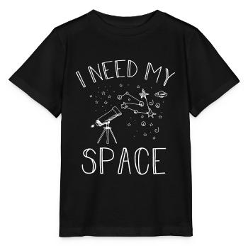 I Need My Space Cosmology Astronomy Telescope - Stanley/Stella MINI CREATOR Kids’ T-Shirt - black - Front - Mikhail (115cm)