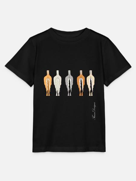 Caballo noruego del fiordo diversos colores Falben - Stanley/Stella T-shirt MINI CREATOR til børn - sort