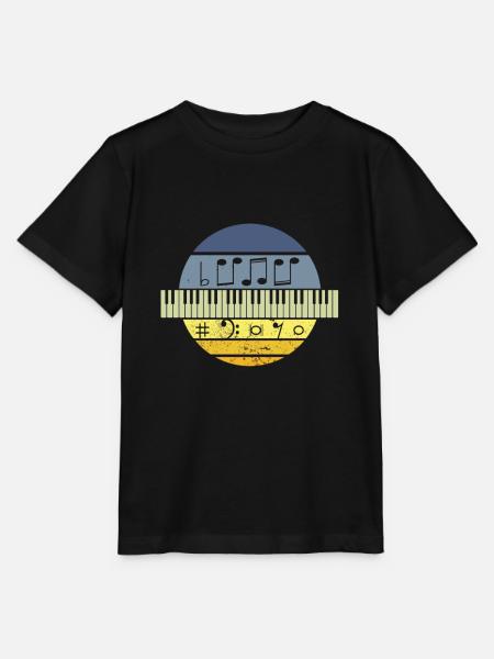 Piano - Stanley/Stella Kinder T-Shirt MINI CREATOR - Schwarz
