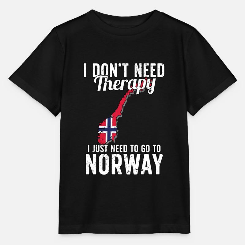 Norway flag I Norwegian Souvenirs - Stanley/Stella Kinder T-Shirt MINI CREATOR  - Schwarz