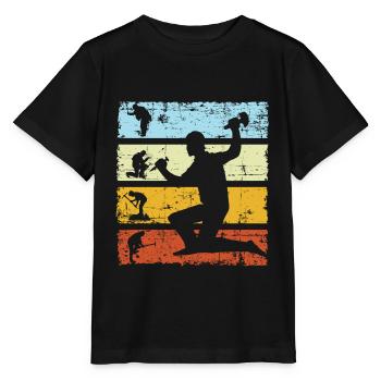 Rétro Vintage Géologiste Géology Stone Sunset - T-shirt bio MINI CREATOR Stanley/Stella Enfant - noir - Devant - Mikhail (115cm)