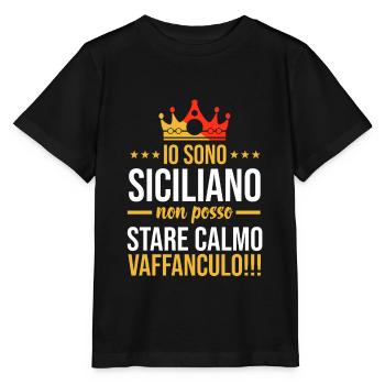 Siciliano Vaffanculo Sicilia - Stanley/Stella Kinder T-Shirt MINI CREATOR  - Schwarz - Vorne - Mikhail (115cm)