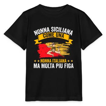 Nonna siciliana sicilia - Stanley/Stella Kinder T-Shirt MINI CREATOR  - Schwarz - Vorne - Mikhail (115cm)