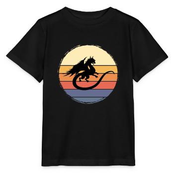 Dragons Créatures fabuleuses Lézard - T-shirt bio MINI CREATOR Stanley/Stella Enfant - noir - Devant - Mikhail (115cm)
