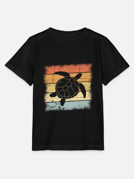Schildkröten Motiv - Stanley/Stella Kinder T-Shirt MINI CREATOR - Schwarz