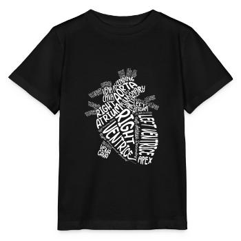 Anatomisches Herz Kardiologe Anatomie Kardiologie - Stanley/Stella Kinder T-Shirt MINI CREATOR  - Schwarz - Vorne - Mikhail (115cm)