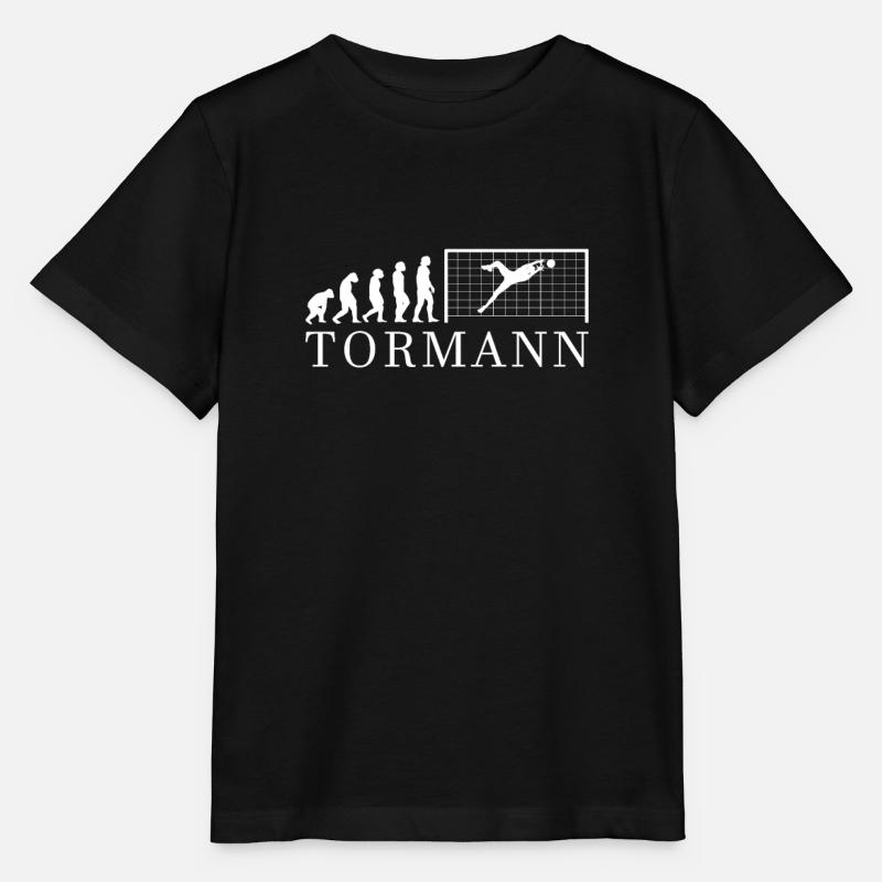 Tormann Evolution T-Shirt Geschenk Fußballer - Stanley/Stella Kinder T-Shirt MINI CREATOR  - Schwarz
