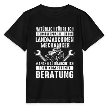 Landmaschinen Mechaniker Kompetente Beratung - Stanley/Stella Kinder T-Shirt MINI CREATOR  - Schwarz - Vorne - Mikhail (115cm)