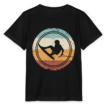 Rétro Wakeboard Wakeboard Wakeboard rétro Wakeboard Wakeboard - T-shirt bio MINI CREATOR Stanley/Stella Enfant - noir - Devant - Mikhail (115cm)