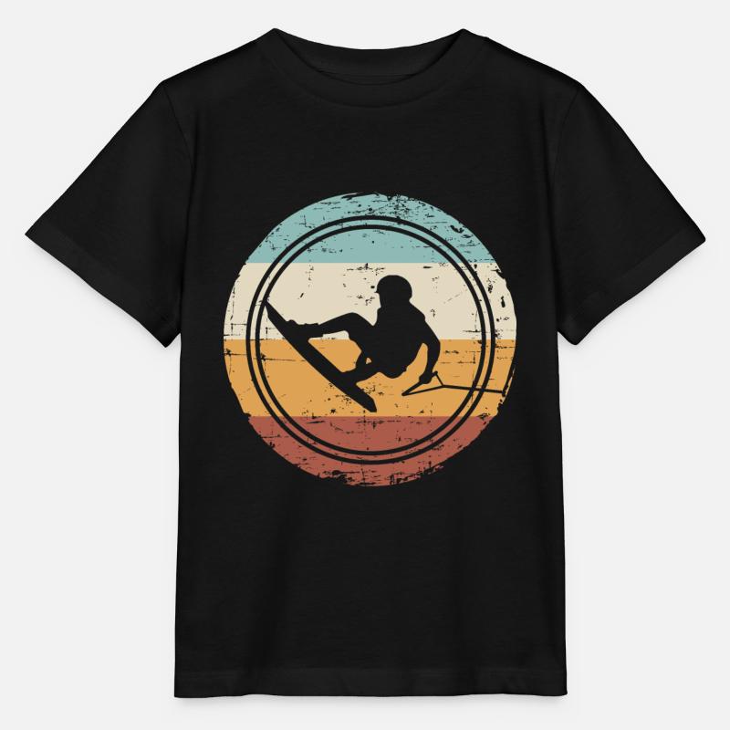 Retro Vintage Wakeboard Wakeboarder Wakeboarding - Stanley/Stella Kinder T-Shirt MINI CREATOR - Schwarz