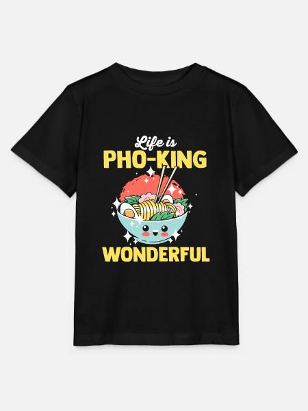 Das Leben ist Pho-King Ramen Anime Outfit - Stanley/Stella Kinder T-Shirt MINI CREATOR - Schwarz