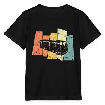 Retro Bus Driver Profession Transporter Bus - Stanley/Stella MINI CREATOR Kids’ T-Shirt - black - Front - Mikhail (115cm)