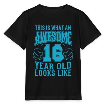 J’ai 16 ans 16 ans de vie garçons 16 ans - T-shirt bio MINI CREATOR Stanley/Stella Enfant - noir - Devant - Mikhail (115cm)