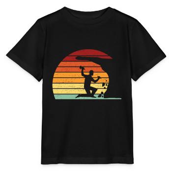 Rétro Vintage Géologiste Géology Stone Sunset - T-shirt bio MINI CREATOR Stanley/Stella Enfant - noir - Devant - Mikhail (115cm)