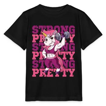 Fitness Muscle Training Licorne - T-shirt bio MINI CREATOR Stanley/Stella Enfant - noir - Devant - Mikhail (115cm)
