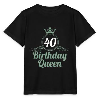 40. Geburtstag 40 Jahre 40er Birthday Queen - Stanley/Stella Kinder T-Shirt MINI CREATOR  - Schwarz - Vorne - Mikhail (115cm)
