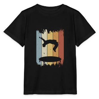 Retro Salto BackFlip Trampoline Freerunner Vintage - Stanley/Stella MINI CREATOR Kids’ T-Shirt - black - Front - Mikhail (115cm)