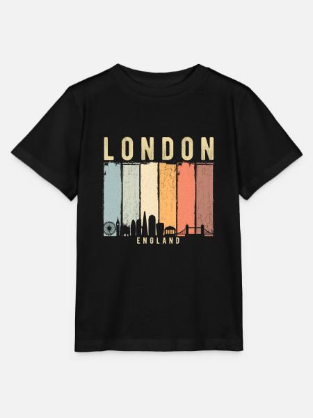 London Skyline - Stanley/Stella Kinder T-Shirt MINI CREATOR  - Schwarz