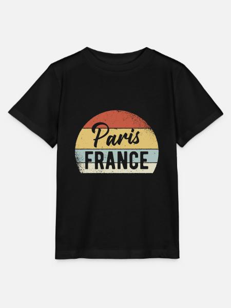 Paris Frankreich Outfit - Stanley/Stella Kinder T-Shirt MINI CREATOR  - Schwarz
