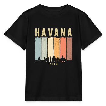 Havana Cuba skyline - Stanley/Stella MINI CREATOR Kids’ T-Shirt - black - Front - Mikhail (115cm)