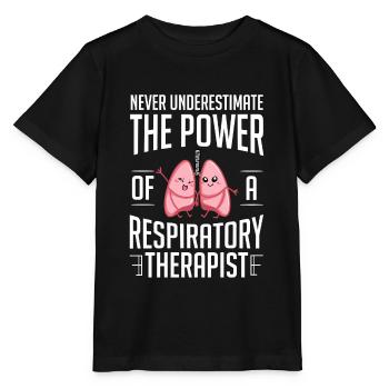Atemtherapeut Atmung Lungenarzt Pneumologie Lunge - Stanley/Stella Kinder T-Shirt MINI CREATOR  - Schwarz - Vorne - Mikhail (115cm)