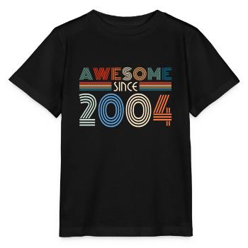 Vintage 2004 04 Birthday Retro Vintage Gift - Stanley/Stella MINI CREATOR Kids’ T-Shirt - black - Front - Mikhail (115cm)