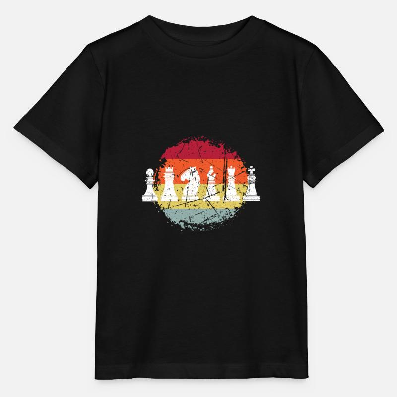 Jeu d’échecs d’échecs - T-shirt bio MINI CREATOR Stanley/Stella Enfant - noir