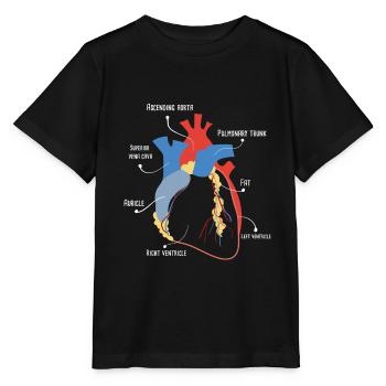 Anatomical Heart Medical Art - Stanley/Stella MINI CREATOR Kids’ T-Shirt - black - Front - Mikhail (115cm)