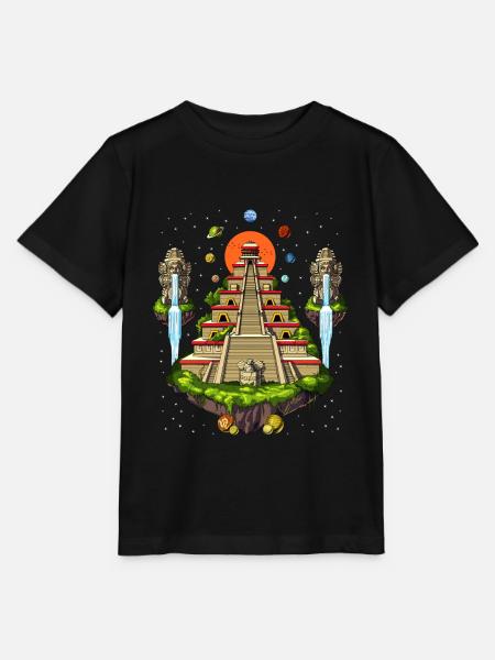 Azteken-Pyramideninsel - Stanley/Stella Kinder T-Shirt MINI CREATOR - Schwarz