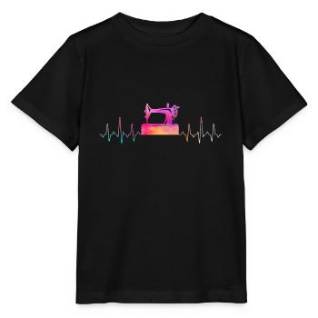 Machine à coudre Coudre Heartbeat - T-shirt bio MINI CREATOR Stanley/Stella Enfant - noir - Devant - Mikhail (115cm)