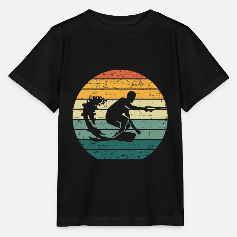 Rétro Wakeboard Wakeboard Wakeboard Wakeboard wakeboard - T-shirt bio MINI CREATOR Stanley/Stella Enfant - noir