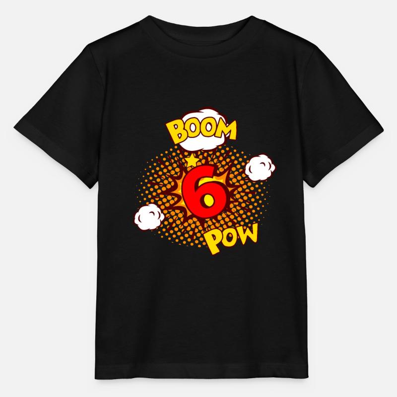 BD ANNIVERSAIRE 6 ans garçon 6 ans - T-shirt bio MINI CREATOR Stanley/Stella Enfant - noir