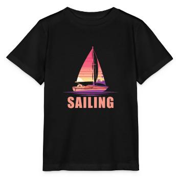 Seglen Segelboot Segler - Stanley/Stella Kinder T-Shirt MINI CREATOR  - Schwarz - Vorne - Mikhail (115cm)