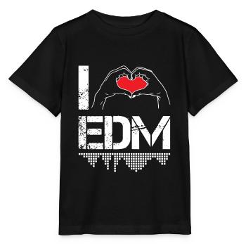 I Love Electro Dance Music EDM - Stanley/Stella Kinder T-Shirt MINI CREATOR  - Schwarz - Vorne - Mikhail (115cm)