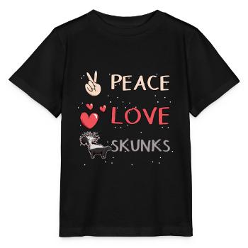 Le putois Love Skunks - T-shirt bio MINI CREATOR Stanley/Stella Enfant - noir - Devant - Mikhail (115cm)